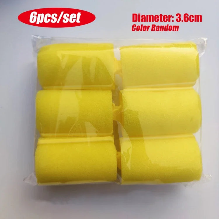 6-14pcs Soft Magic Sponge 6 Sizes Foam Hair Rollers DIY Hairdressing Tool Kit Women Styling Not Hurt Hair Heatless Curlers