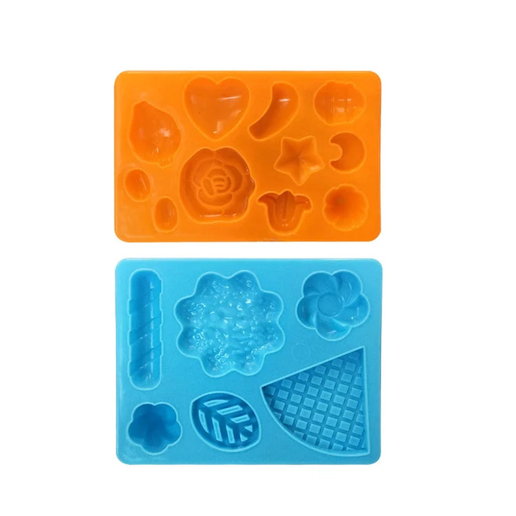 Food Play Dough Molds for Kids Plastics Fruit Vegetable Dumpling Noodle Mold Knife Fork Bowl Plate Playdough Accessories Toys