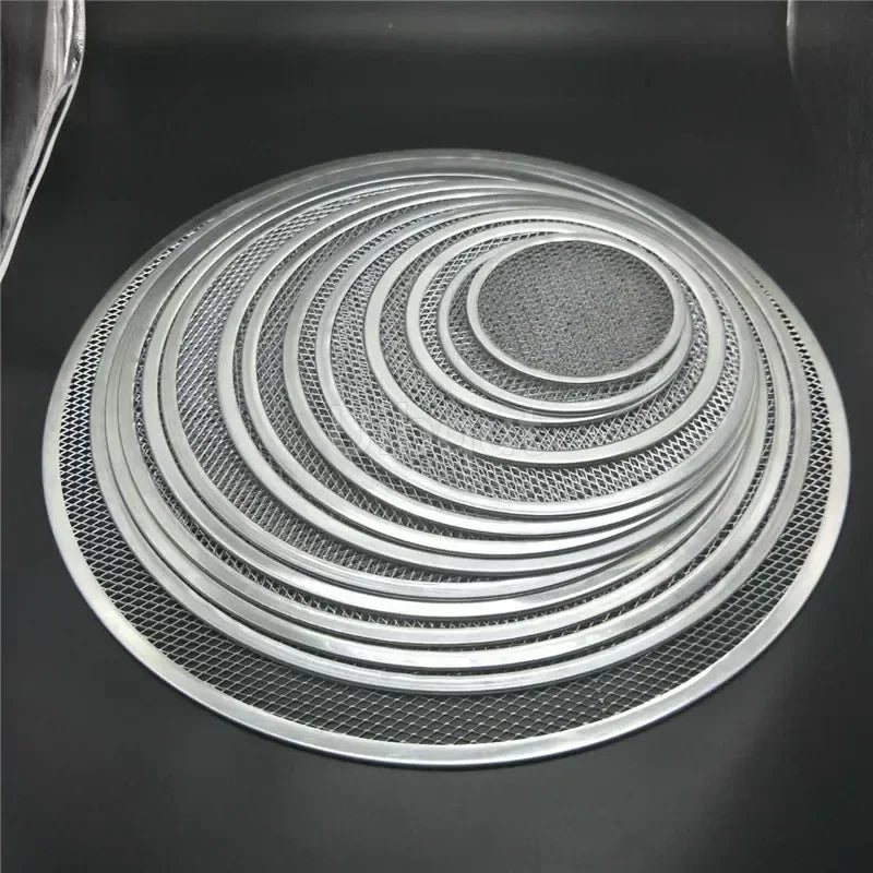 Non stick Pizza Screen Pan Baking Tray Metal Net New Seamless Aluminum Metal Net Bakeware Kitchen Tools Pizza 6-22inch