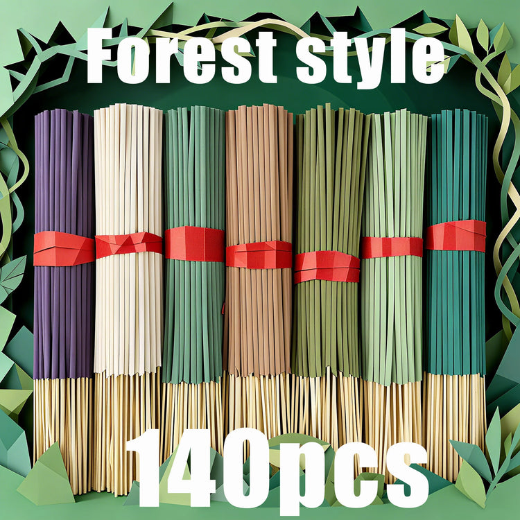 7 Sets of 140 Incense Sticks, Available in Four Seasonal Sets: Rose, Lavender, Sandalwood, Jasmine, Mint, Cherry Blossom, Herbal, and Dragon Blood Wood, with 20 Sticks in Each Pack, Suitable for Home Use, Office, Yoga, Medita