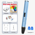 Professional 3D Print Pen Competition Level OLED Display 3D Printing Pens With PLA Filament 3D Doodling Making Detachable Design