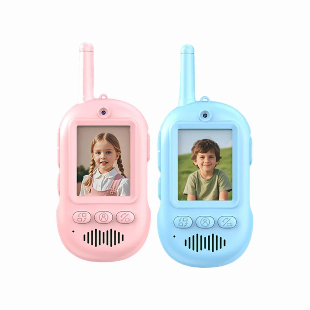 Kids Walkie Talkie Toy Y388, Video & Voice Intercom Toy with Screen, 500M Communication Range, Type-C Rechargeable 650mAh Battery, Portable ABS Play Toy, Birthday Holiday Gift for Boys Girls