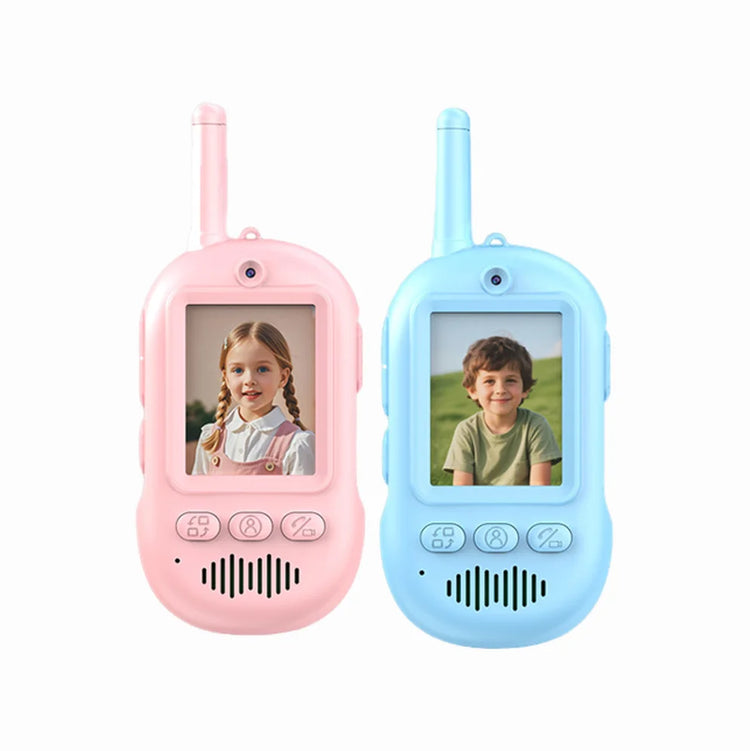 Kids Walkie Talkie Toy Y388, Video & Voice Intercom Toy with Screen, 500M Communication Range, Type-C Rechargeable 650mAh Battery, Portable ABS Play Toy, Birthday Holiday Gift for Boys Girls