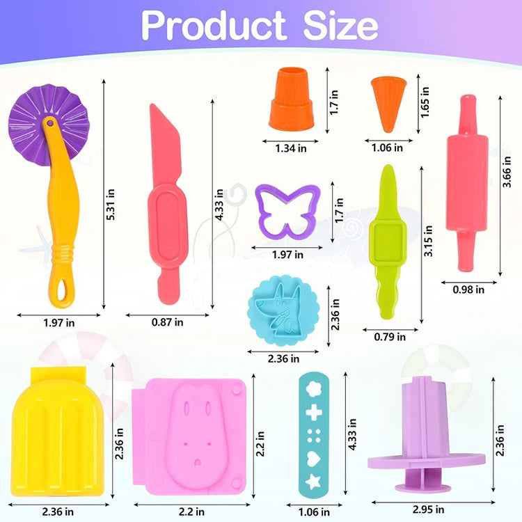Playdough Ice Cream Mold for Kids Simulation Cookies Popsicle Party Play Plastics Clay Dough Tools Accessories Children DIY Toys