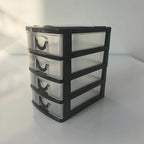 4-layer Multi-functional Storage Box with Drawers, Plastic Wardrobe Organizer and Locker, Desktop Cosmetic Storage Box,