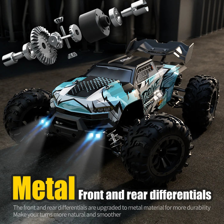 16102 Brushless Professional RC Remote Control Car Four-wheel Drive High Horsepower With LED Off-road Adult Four-wheel Drive 70KM/H High-Speed Drift Racing Boy Toy