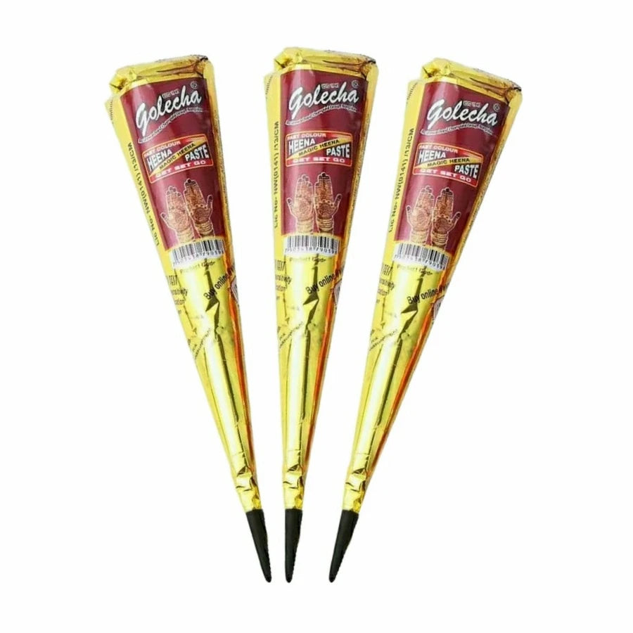 1/3/12pcs Henna, Brown, Black, Red, Temporary Henna, Semi-Permanent Henna Art
