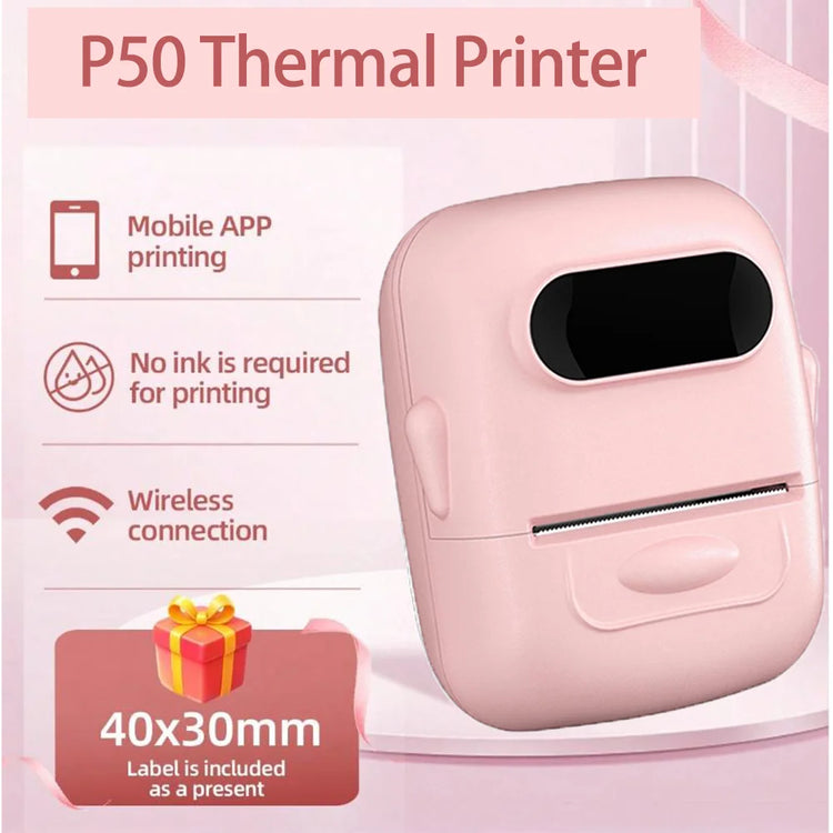Marklife Thermal Label Printer P50 Bluetooth Sticker Printer Waterproof Tear-Resistant Stickers For Gift/Diy Creative/Marking