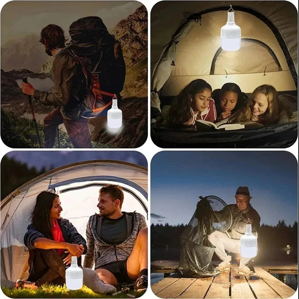 1-10PCS USB Rechargeable LED Camping Light Waterproof Portable High Power Outdoor Lantern for Hiking BBQ Emergency Hunting