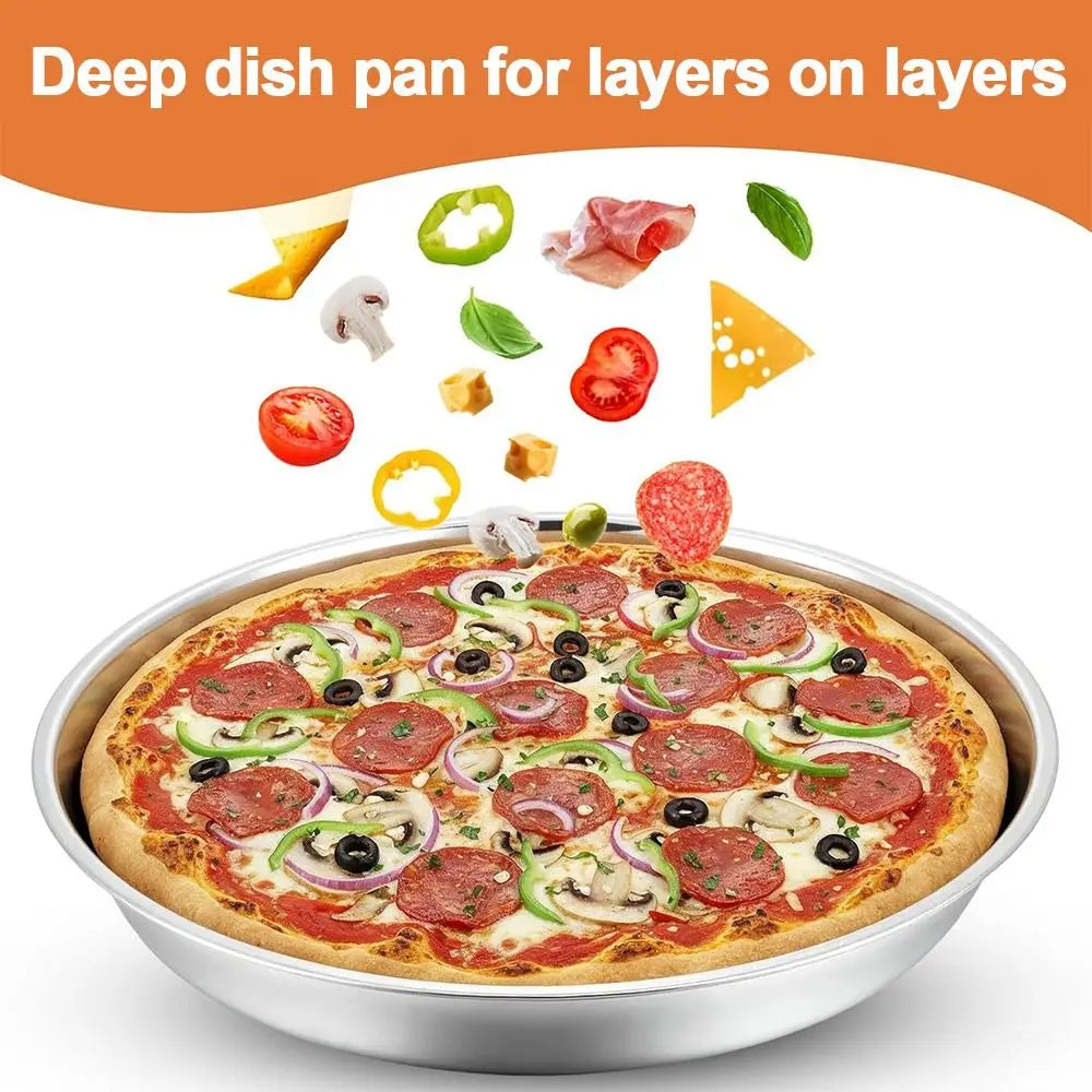 New Round Baking Tray Even Heating Non-stick Oven Tray Aluminum Alloy Pizza Baking Pan