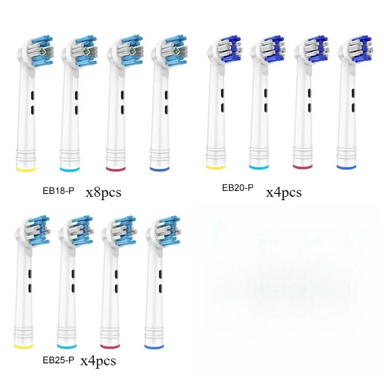 New 16pcs Brush Heads for Oral B Toothbrush, Compatible with Pro Genius and Smart, Including Floss, Cross, Precision & Whitening