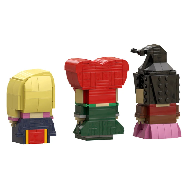 Yigebebe Movie Hocus Pocused Action Figures Winifred Mary Sarah Building Blocks Movie Witch Three Sisters Bricks Toys Gift