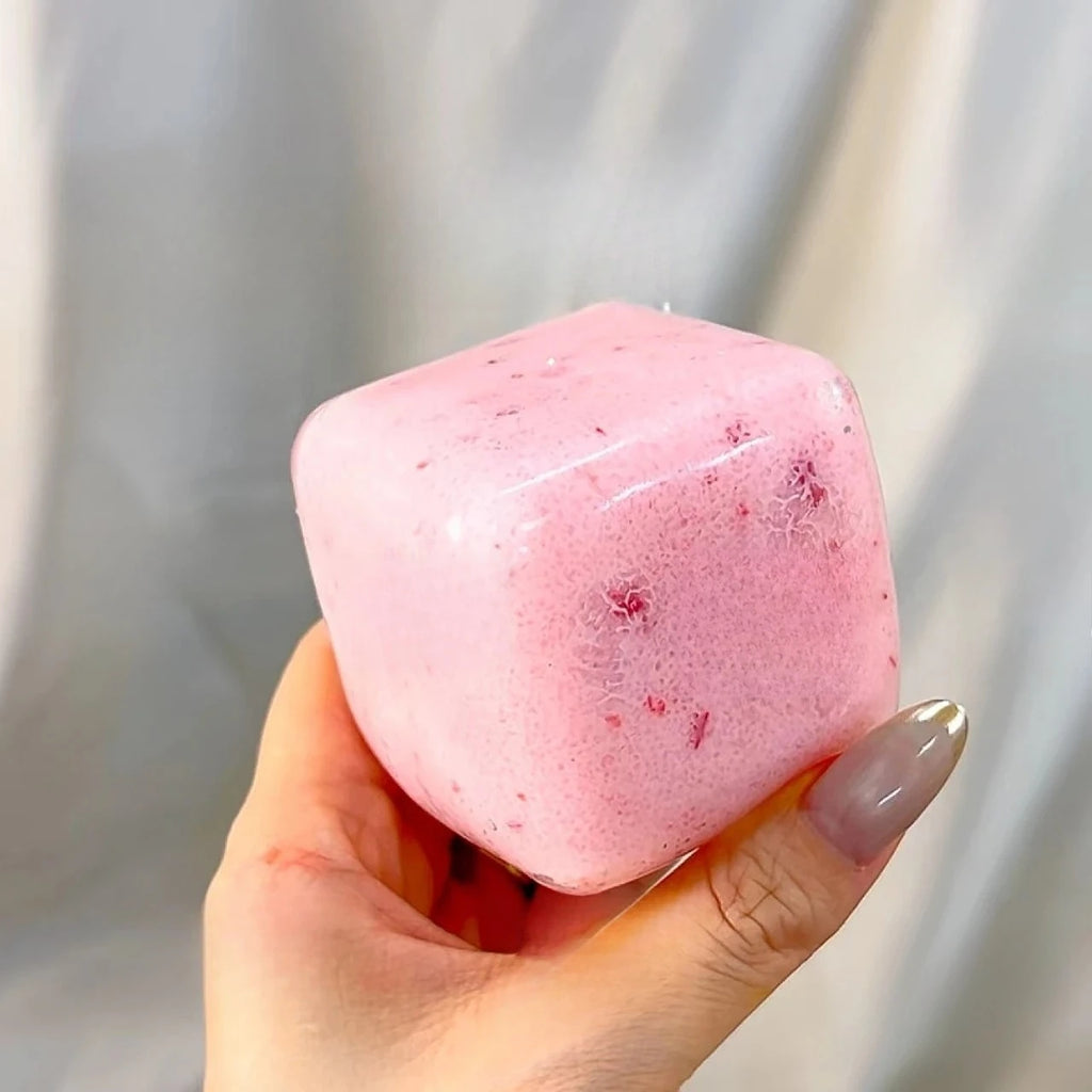 Chiboki Slush Yogurt Cube Series! Moldable Zero-Rebound Handmade Square Squishy Ball with Crunchy Slush Texture!