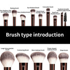13 pcs Makeup Brush Set, Dense Bristles, Aluminum Alloy Handle, Suitable for All Skin Types