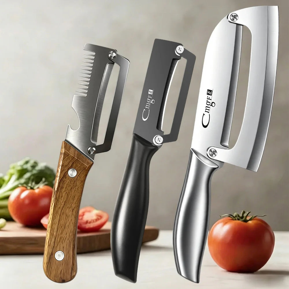 Kitchen Peeler Knife Fruits Vegetables Slicing Stainless Steel Cutting Knife for Peeling Bottle Opener Kitchen-Specific Tool