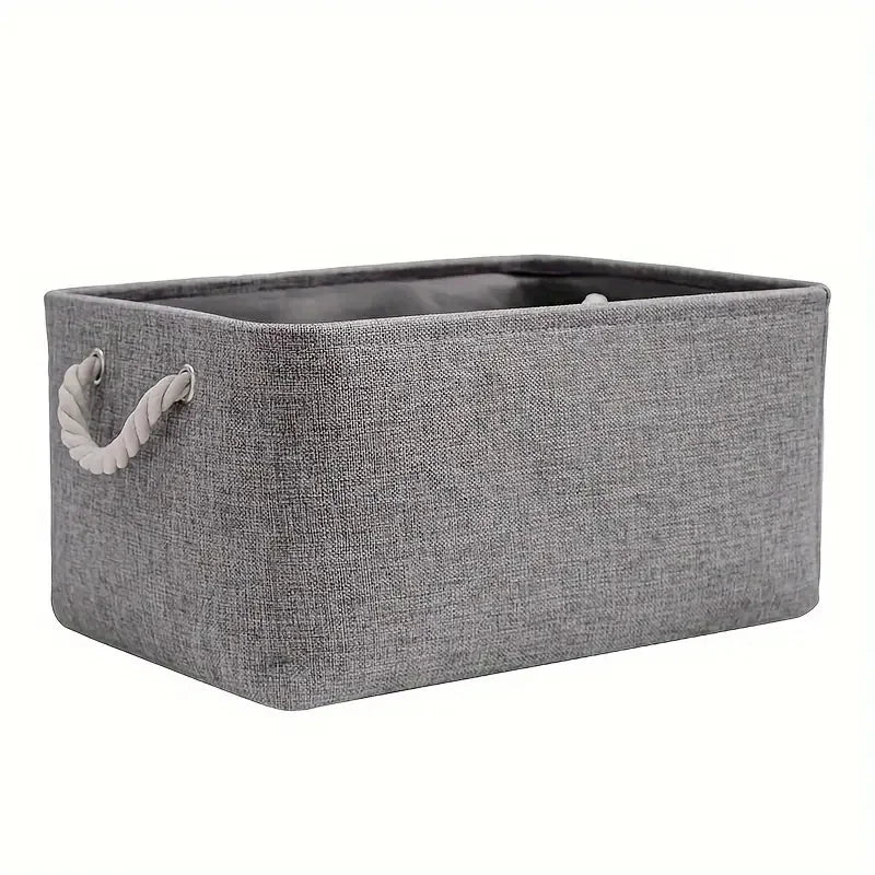 Foldable Storage Basket with Handle Rectangular Desktop Storage Box Home Supplies Underwear Socks Baby Toys Storage Bag