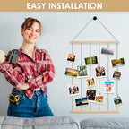 Hanging Photo Display Holder Picture Frames Collage Wall Decor Versatile Photo Hanging Display Picture Board for Home Decoration