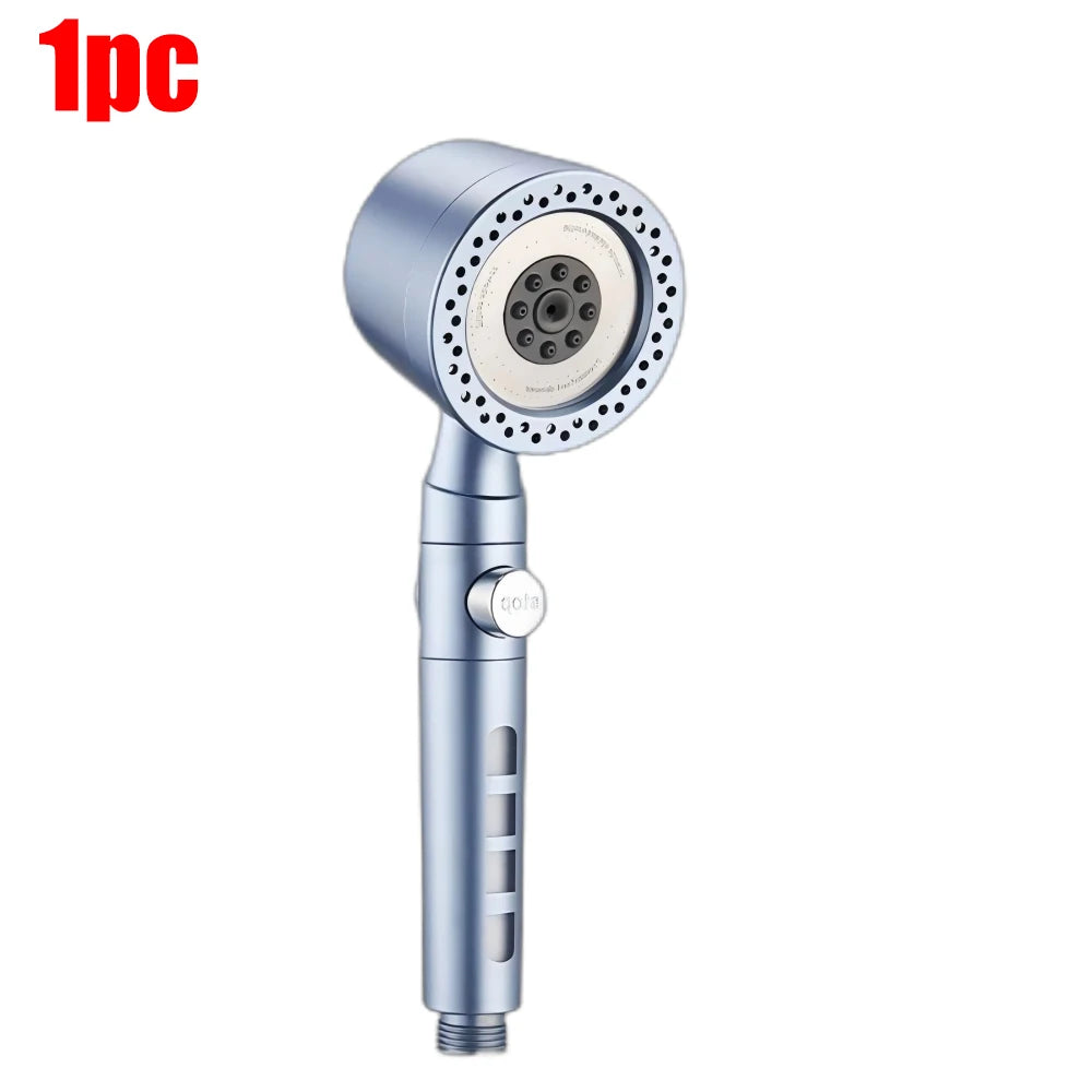 5 Modes Bathroom Shower Head Portable High Pressure Powerful Rain ShowerHead Explosion-proof and Drop-proof Universal Shower Set