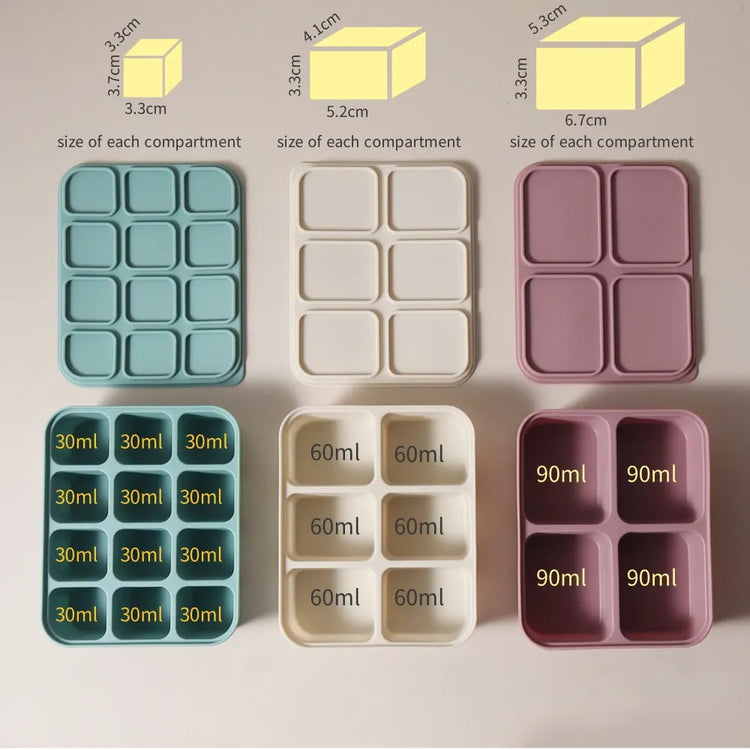 Ice Cube Tray Silicone with Lids