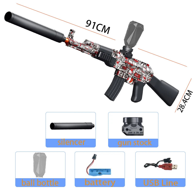 M416 Electric Blaster Toy Gun AK P90 Pistol Shooting Sport Game Outdoor High Speed Rechargeable Outdoor Game For Adult