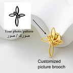 Using Images Customizing Personalized Brand Brooches Stainless Steel Accessories Customized Logos Jewelry Family Gifts