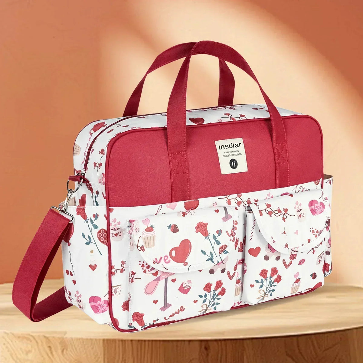 Mommy Diaper Bag For Babies Large Capacity Organizer Waterproof Wide Opening Travel Messenger Crossbody Bag Mummy Baby Nappy Bag