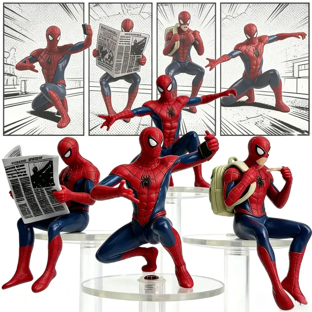 2026 Popular Superhero Spider-Man 7-9 cm Mini Hand-made Desktop Model Decoration Game Peripherals Avengers Collection Toy Gift