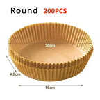 50/100PCS Air Fryer Disposable Paper Square Round Baking Paper Barbecue Plate NonStick Mat Kitchen Oven Oil Absorbing Paper Tool