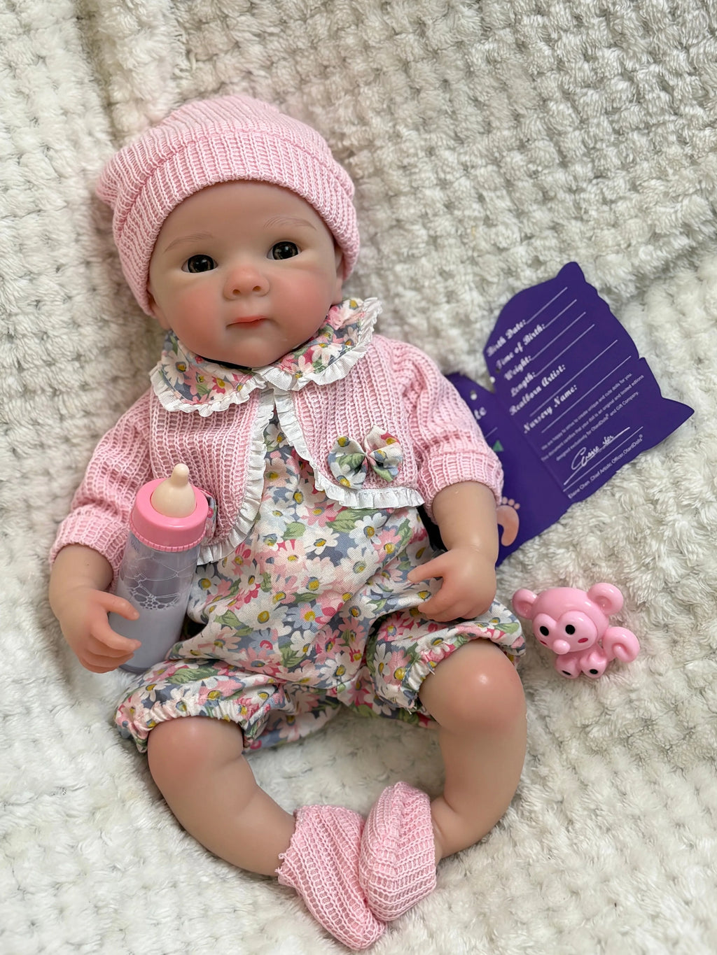 OtardDolls Can Open Mouth 13-Inch Pascale Soft Silicone Reborn Baby Doll - Handmade Newborn Girl Doll, Ideal Birthday Gift