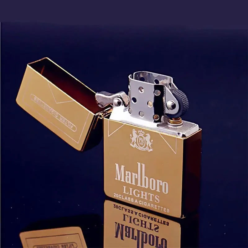 Marlboro Grinding Wheel Lighter, White Paint Green Label Red Label, Multi-color Selection, Men's Gift Wholesale