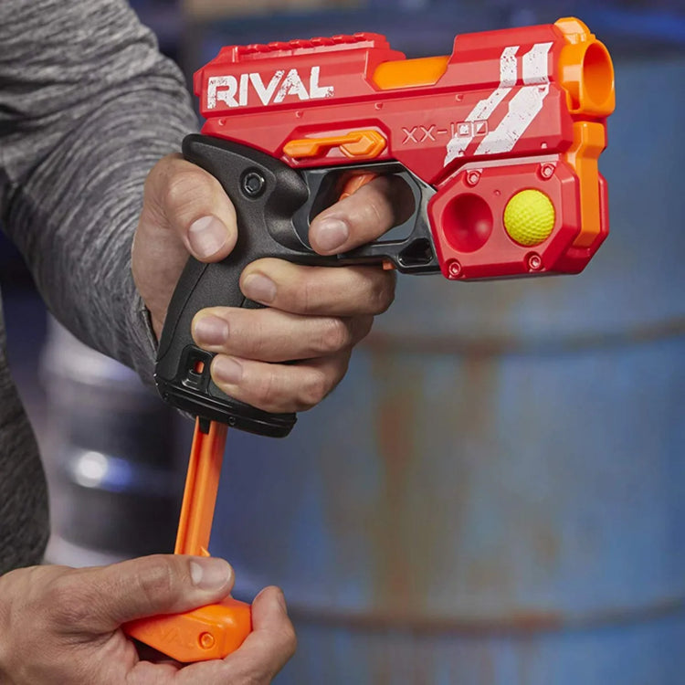 Hasbro Nerf Rival Knockout XX-100 Blaster Round Storage, 90 FPS Velocity, Breech Load 2 Official Rival Rounds Kids Gift E6192