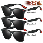1-2-3PCS Fashion Vintage Square Unisex Driving Fishing Sunglasses Men Women Luxury Brand Designer Sun Glasses Anti-Glare Eyewear