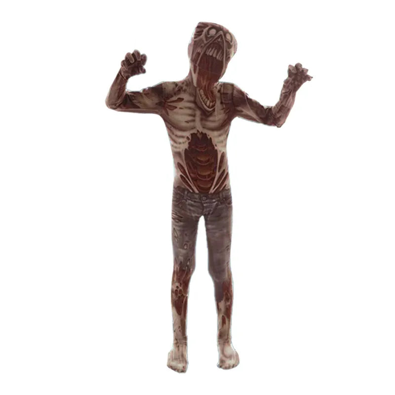 Halloween Kids Zombie Jumpsuit CostumeVampire Cosplay Outfit for Children's Ghost Festival & Stage PerformanceSpooky Party Drees