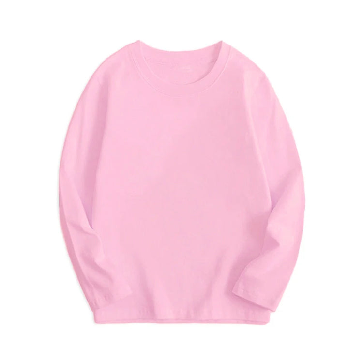 7 Colors Spring Long Sleeve Tees Children's T-shirt Cotton Solid Colour Base Coat Leisure Wear Boys Girls Tops Kids Clothes