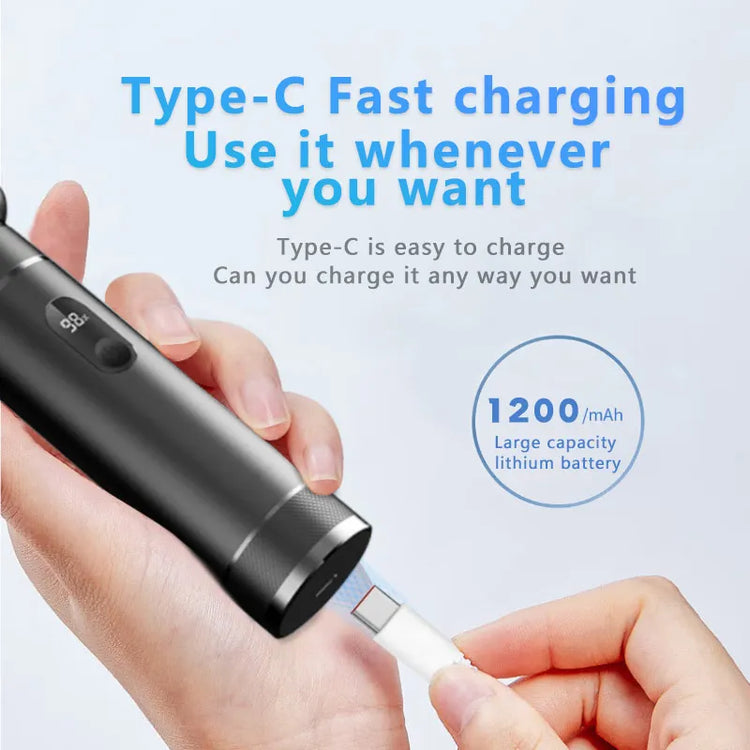 Electric foot trimmer, electric foot grinder with 9-level adjustment, rechargeable for removing dead skin, calluses, and repairi