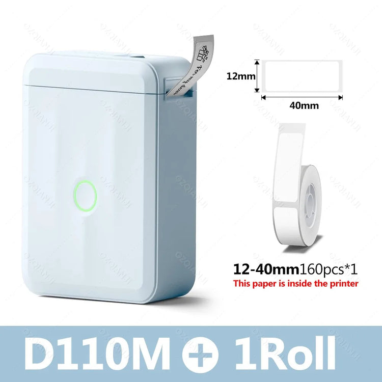 Niimbot D110 Smart Portable Label Printer Mini Pocket Thermal Sticker Maker Self-adhesive Label Papers For Office Home USE