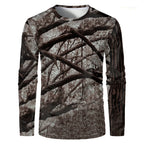 Summer Men's T-Shirt Camouflage Hunting T Shirt 3D Print Men's Clothing Long Sleeve Tops Man T Shirt Casual Clothes Men T-Shirt