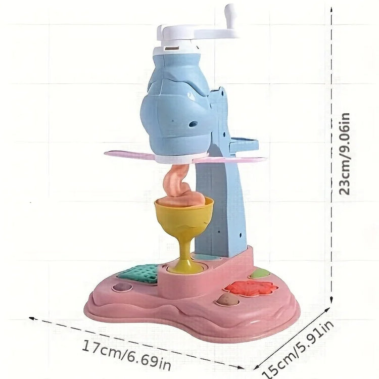 Ice Cream Play Dough Set - Vibrant Colors & Accessories, Creative Birthday Gift for Girls & Boys