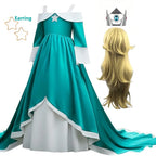 Rosalina Princess Fancy Dress The Galaxy Movie Kids Girls Role play Silk trailing Long Dress Costume Halloween Party Outfits