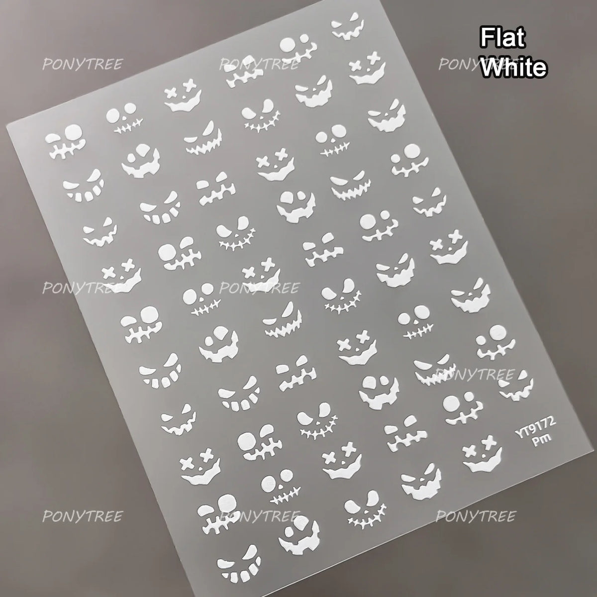 Wicked Pumpkin Expression Horror Face Dark Halloween Metallic Flat Cute Spooky Adhesive Nail Charms Art Sticker Manicure Decals