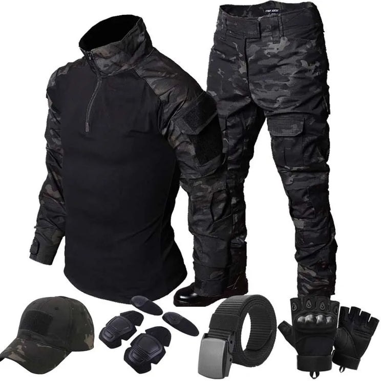 MCBK Tactical Uniform Combat Suits Milit Camouflage Suit Hunting Shirts Pants Fishing Trainning Airsoft Paintball Clothes Sets