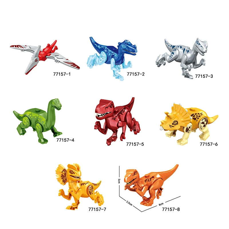 Jurassic Dinosaurs Spinosaurus Brick Figure Multiple Color Versions Articulated Limbs Collectible Dinosaur Toy Educational Toy