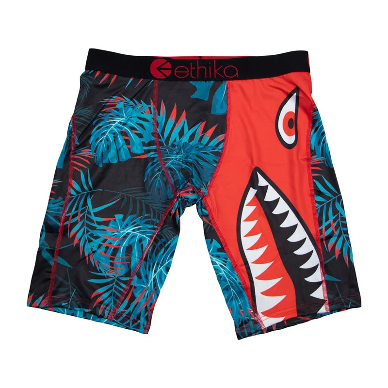 ETHIKA 1Pcs Men Underwear Boxers Breathable Mesh Crotch Mens Panties Plus Size S-3XL Man Swimming Underpants Men's Boxers Shorts