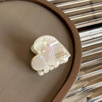 Colorful Small Heart-Shaped Hair Clip 3.5Cm Small Hairclaw Acetate Hair Crabs Girls Delicate Hairclips Women Hair Accessories