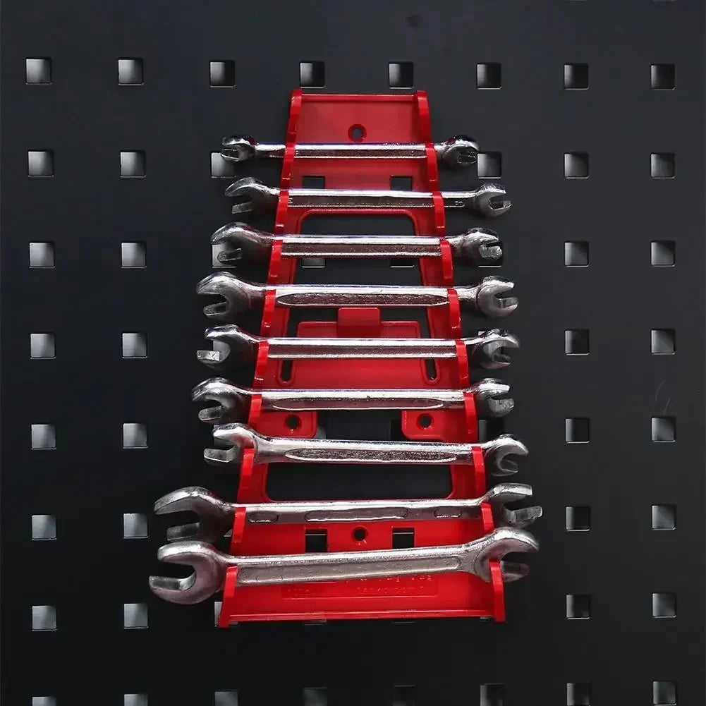 Wrench Organizer Plastic Wrench Organizer Tray Sockets Red Black Storage Tools Rack Sorter Standard Spanner Wrench Holders