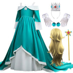 Rosalina Princess Fancy Dress The Galaxy Movie Kids Girls Role play Silk trailing Long Dress Costume Halloween Party Outfits