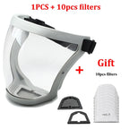 Protection Mask Splashproof Transparent Facial Protector Face FaceMask Protective Outdoor Safety Mask Head Cover Work Protection