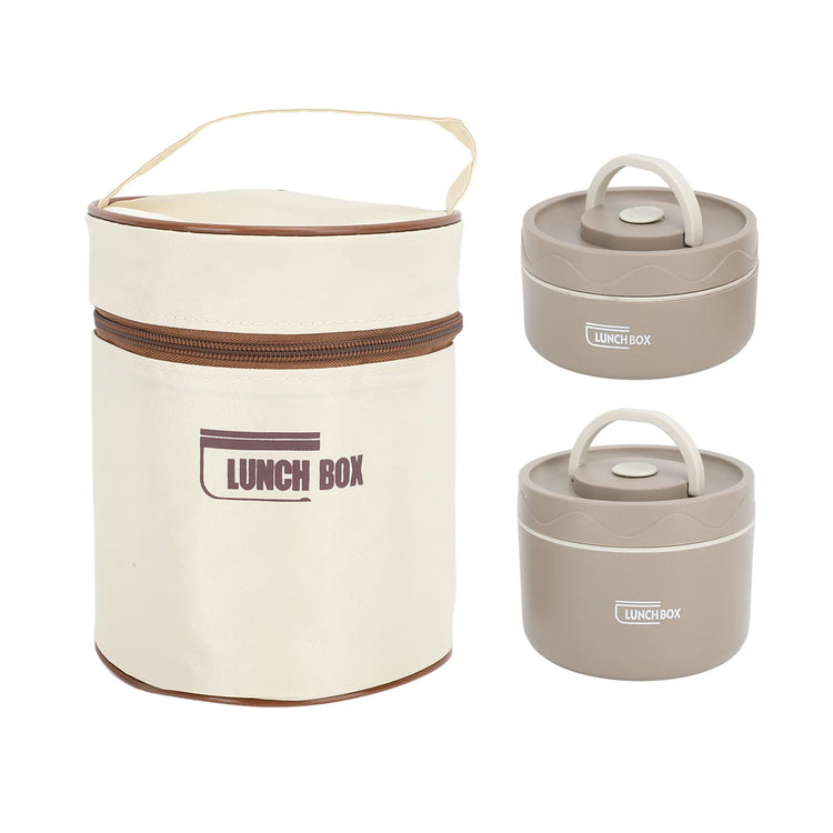 Thermal Lunch Box  304 Stainless Steel Multifunction Portable Insulated Lunch Container with Thermal Bag For School Student