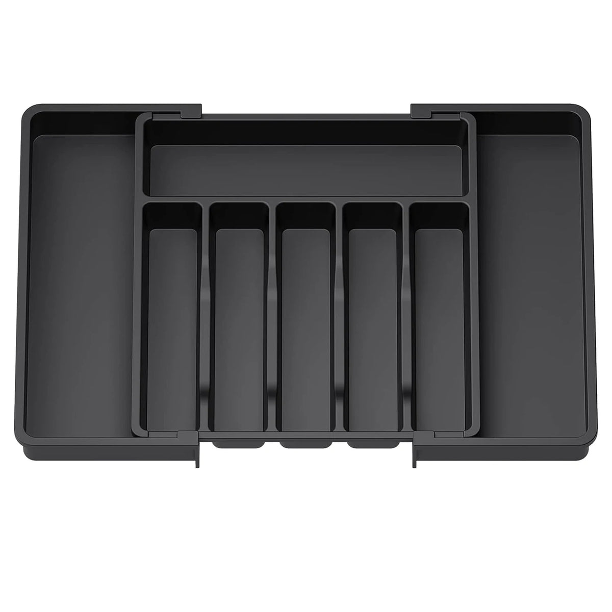 UpgradedAdjustable Plastic Cutlery Drawer Organizer Divided Storage Tray Space Saving Holder for Kitchen Knives Spoons Tableware