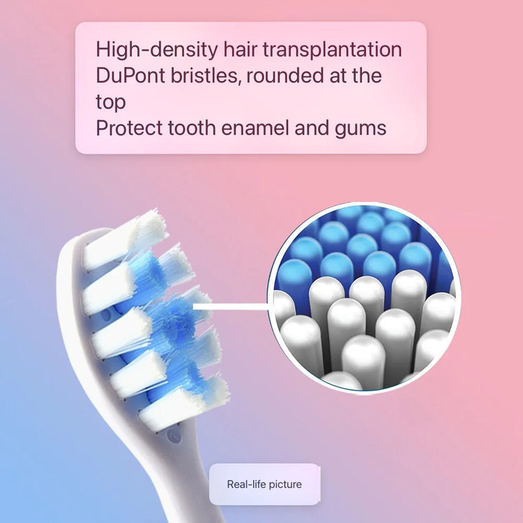 8PCS Replacement Toothbrush Heads for SUBORT S7/Bair X7 X7S X11 X11S Electric Toothbrush Accessories Nozzles Bristles white